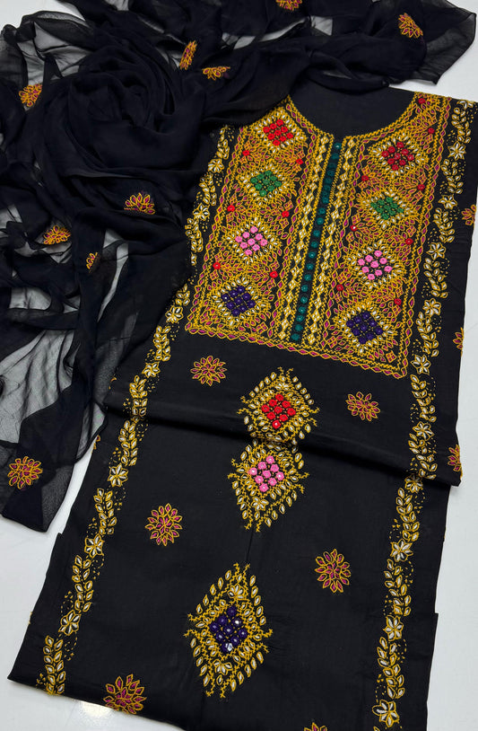 New Arrival – Pure Lawn 3-Piece Embroidered Balochi Gala Suit | Maxento Mart #3