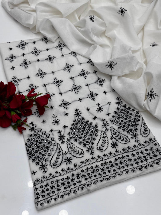✨ Lawn Collection – Handmade Chawal Shesha Work 2-Piece Lawn Suit