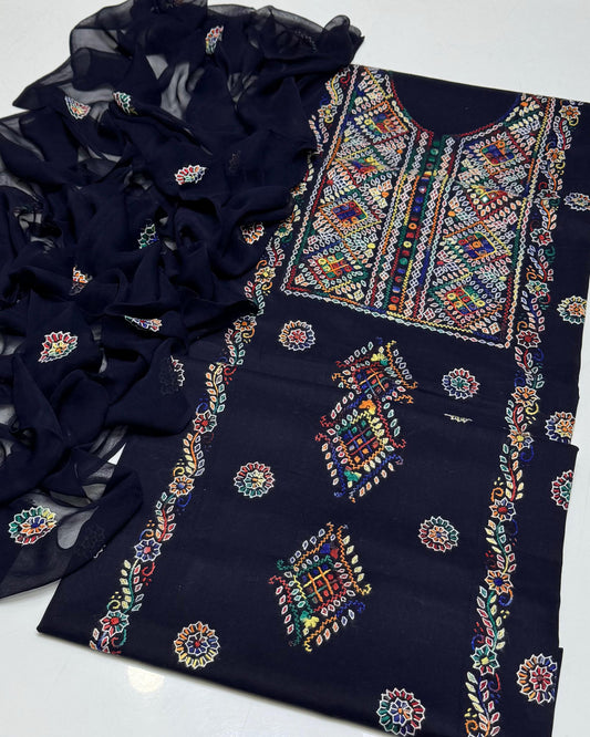 New Arrival – Pure Lawn 3-Piece Embroidered Balochi Gala Suit | Maxento Mart #3