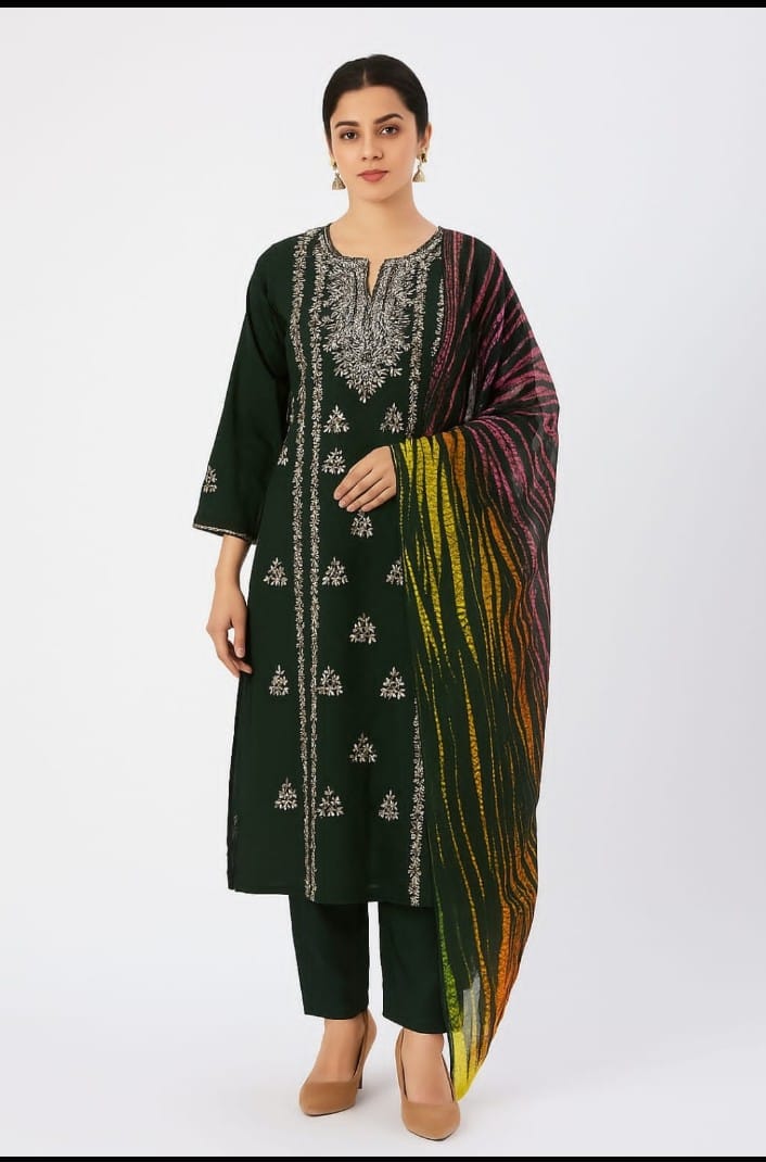 ✨ New Collection 2026 – Pure Lawn 3PC Suit with Handmade Gotta Gala & Tie & Dye Dupatta #4