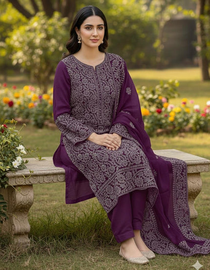 Soft Crinkle Chicken Kari 2-Piece Suit #1