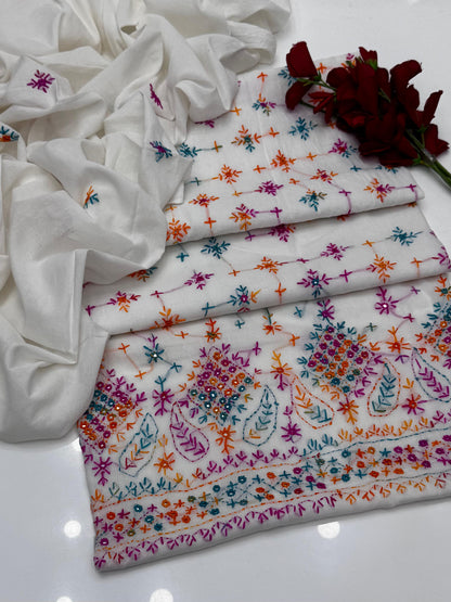 ✨ Lawn Collection – Handmade Chawal Shesha Work 2-Piece Lawn Suit