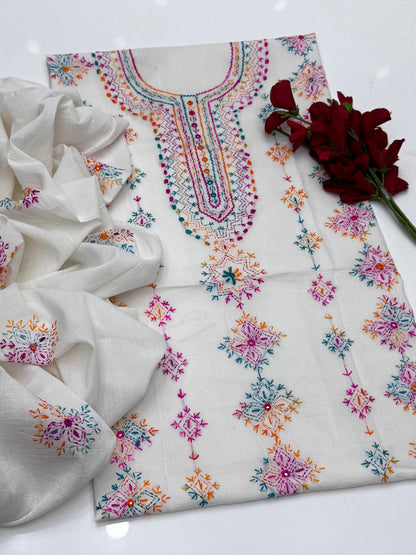 ✨ Lawn Collection – Handmade Chawal Shesha Work 2-Piece Lawn Suit