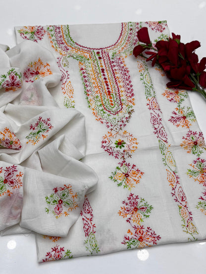 ✨ Lawn Collection – Handmade Chawal Shesha Work 2-Piece Lawn Suit