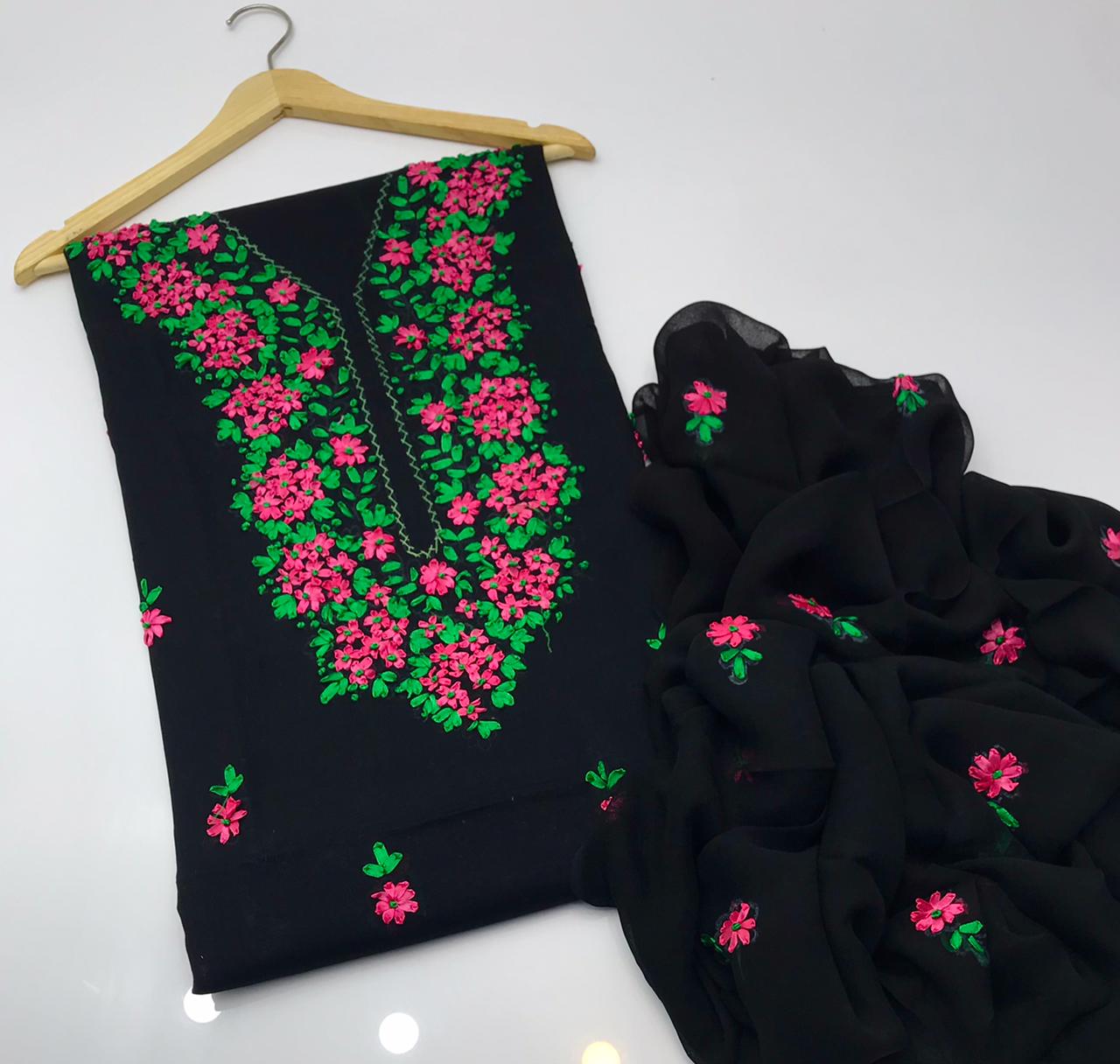 ✨ NEW COLLECTION 2026 – Pure Lawn Handmade Ribbon Work 3-Piece Suit with Embroidered Dupatta