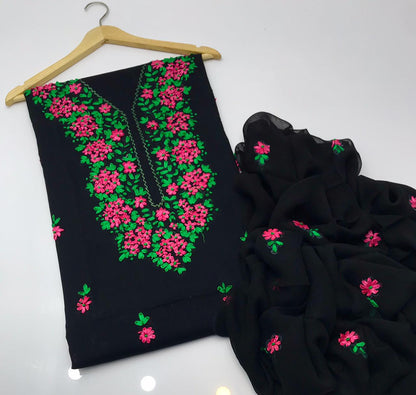✨ NEW COLLECTION 2026 – Pure Lawn Handmade Ribbon Work 3-Piece Suit with Embroidered Dupatta