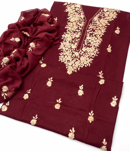 ✨ NEW COLLECTION 2026 – Pure Lawn Handmade Ribbon Work 3-Piece Suit with Embroidered Dupatta