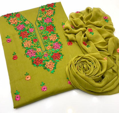 ✨ NEW COLLECTION 2026 – Pure Lawn Handmade Ribbon Work 3-Piece Suit with Embroidered Dupatta
