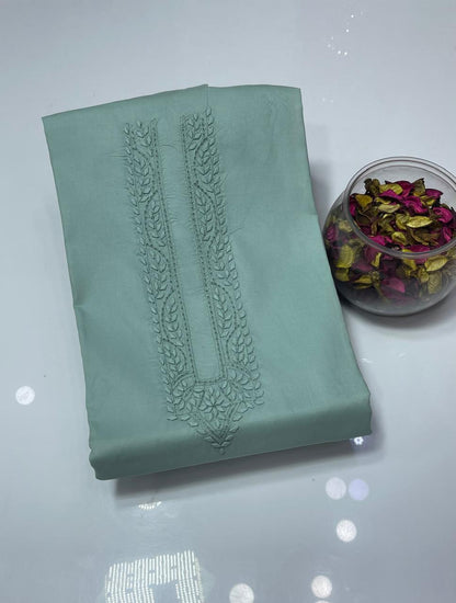 Men's Premium Pure Soft Cotton Embroidered Suit | Hand Embroidery & Fancy Tarkashi | Summer