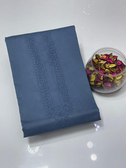 Men's Premium Pure Soft Cotton Embroidered Suit | Hand Embroidery & Fancy Tarkashi | Summer