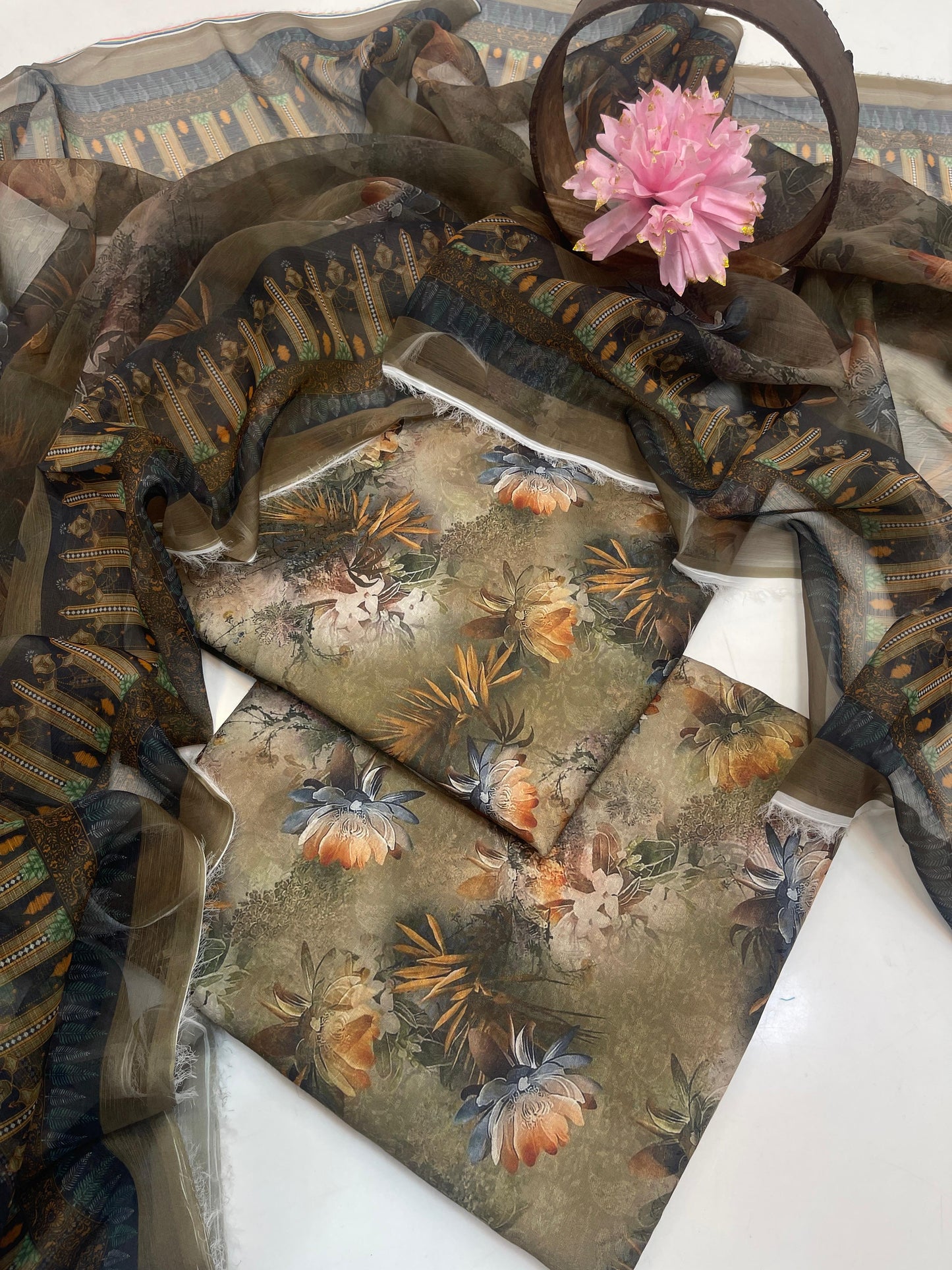 ✨ Premium Swiss Lawn Digital Print 3-Piece Suit with Chiffon Dupatta | Summer Collection