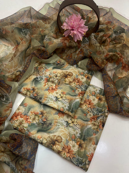 ✨ Premium Swiss Lawn Digital Print 3-Piece Suit with Chiffon Dupatta | Summer Collection