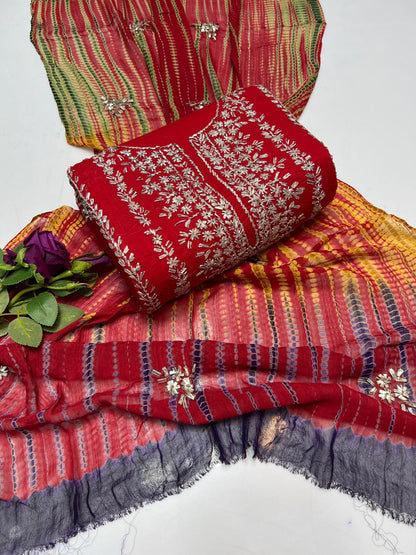 ✨ New Collection 2026 – Pure Lawn 3PC Suit with Handmade Gotta Gala & Tie & Dye Dupatta #4