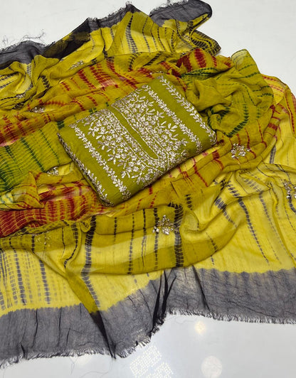 ✨ New Collection 2026 – Pure Lawn 3PC Suit with Handmade Gotta Gala & Tie & Dye Dupatta #4